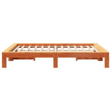 Bed Frame without Mattress Wax Brown 160x200 cm Solid Wood Pine 3308734