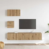 TV Cabinet Set Wall-mounted 3 pcs Artisan Oak Engineered Wood 3393140