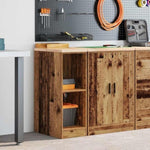 ZNTS Garage Storage Cabinet Old Wood 30x51x85 cm Solid Wood Pine 860533