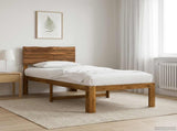 Single Bed Frame with Headboard ROSTOCK Natural 90 x 200 cm 903330