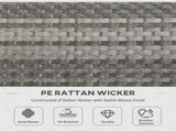 Seven-Piece Firepit Table Rattan Sofa Set - Grey T3398P315906