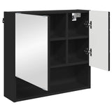 Bathroom Furniture Set 3 pcs Black Engineered wood & Metal 3392944