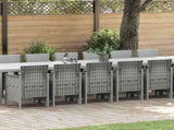 Garden Dining Set with Cushions 17 pcs Light Grey PP 3378668
