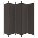ZNTS 6-Panel Room Divider Brown 300x200 cm Fabric 350191