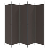 6-Panel Room Divider Brown 300x200 cm Fabric 350191