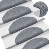 ZNTS Stair Mats Self-adhesive 30 pcs Light Grey 65x21x4 cm 3365658