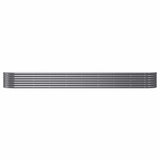Garden Raised Bed Galvanised Steel 368x80x36 cm Anthracite 318931