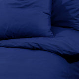 Duvet Cover Set Navy Blue 220x240 cm Cotton 136147