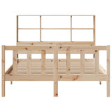 ZNTS Bookcase Bed without Mattress 140x190 cm Solid Wood Pine 3321696
