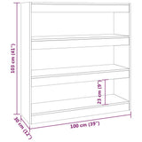 Book Cabinet/Room Divider Smoked Oak 100x30x103 cm 813632