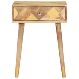 ZNTS Bedside Cabinet 43x30x58 cm Solid Mango Wood 285857