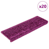 Stair Mats 20 pcs 65x21x4 cm Violet Rectangular Edge 3365856