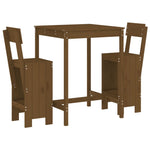 3 Piece Garden Bar Set Honey Brown Solid Wood Pine 3157796