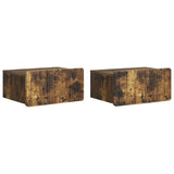 Wall-Mounted Bedside Cabinet 2 pcs Smoked Oak 49 x 34.5 x 24 cm 898286