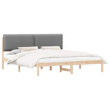 Bed Frame with Upholstered Headboard Light Grey 180 x 200 cm 877819