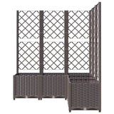 Garden Planter with Trellis Brown 120x120x136 cm PP 318267