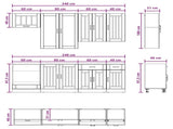 Kitchen Unit LUCCA 8 pcs White Engineered Wood 3438143