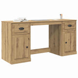 Desk with Cabinet Artisan Oak Engineered Wood 3402678