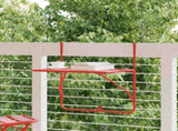 Balcony Table Red 60x40 cm Steel 340919