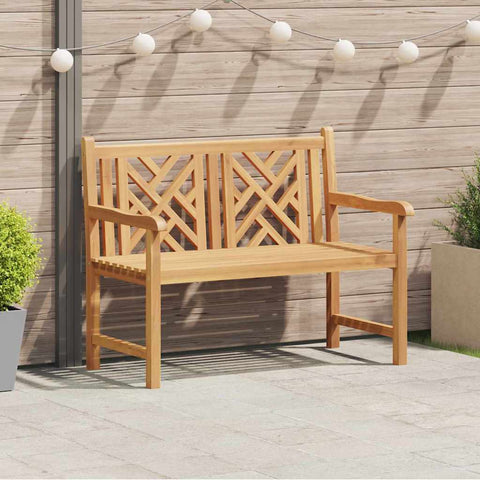 Garden Bench Brown 114 x 60 x 90 cm Solid teak wood 42001964