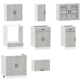 8 Piece Kitchen Cabinet Set Kalmar Grey Sonoma Engineered Wood 3314837