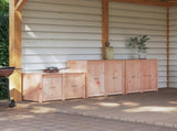 Outdoor Kitchen Cabinet MEPPEL 3 pcs White Solid Pine Wood 3443804