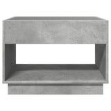 ZNTS Coffee Table with Infinity LED Concrete Grey 70x50x50 cm 847661