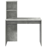 Desk with Shelf Concrete Grey 102 x 50 x 124 cm Engineered Wood 869357
