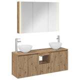 Bathroom Cabinet Set 4 pcs Artisan Oak Engineered Wood 3406350