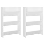 Wall Shoe Cabinets 2 pcs White 60x18x90 cm Engineered Wood 806760