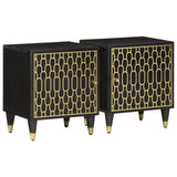 Bedside Cabinets 2 pcs 40x33x46 cm Solid Wood Mango 358317