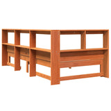 Bookcase Bed without Mattress Wax Brown 75x190 cm Solid Wood Pine 3324408