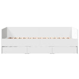Bed Frame with Storage White 80 x 200 cm Engineered Wood 3429629