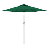 Garden Parasol with Steel Pole Green 225x225x212 cm 4005059