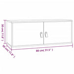 ZNTS Wall Cabinet Honey Brown 80x30x30 cm Solid Wood Pine 818381