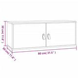 ZNTS Wall Cabinet Honey Brown 80x30x30 cm Solid Wood Pine 818381