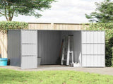 Garden Shed Grey 195x198x159 cm Galvanised Steel 46254