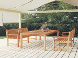 3 Piece Garden Dining Set Solid Wood Teak 3157159