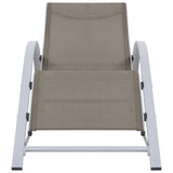 Sunlounger Taupe Textilene, Aluminium, Steel Medium Ergonomic 310537