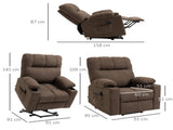 Electric Riser and Recliner Chair for Elderly, Power Lift Recliner Chair with Remote Control, Dark T3398P378877
