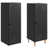 Cabinet Set 2 pcs Black Engineered Wood 3416449