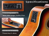 KMA101 41In Basswood Panel Matte Edging Folk Guitar with 10W Amplifier Bag 31848716