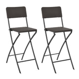 Bar Chair Set of 2 Brown HDPE and powder-coated steel Standard 44558