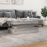 ZNTS Coffee Table with LED Lights Grey Sonoma 90x50x40 cm 839852