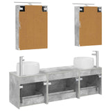 Bathroom Furniture Set 5 pcs Concrete Grey 3407002