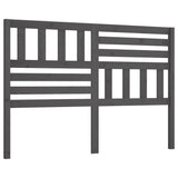 Bed Headboard Grey 126x4x100 cm Solid Wood Pine 814136