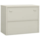 Office Cabinet Light Grey 90x40x70 cm Steel 335927