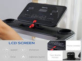 Folding Treadmill for Home Motorised Running Machine w/ LCD Display Black T3398P347524