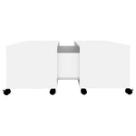 Coffee Table White 75x75x38 cm Engineered Wood 806867