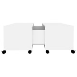 Coffee Table White 75x75x38 cm Engineered Wood 806867
